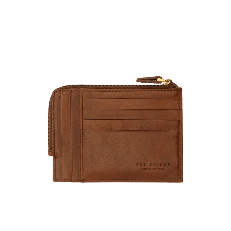 01221601 Portacarte in pelle con zip
