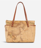 E009 Geo Classic Shopping bag con fibbie