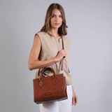 04100601 Borsa a mano in pelle con tracolla removibile
