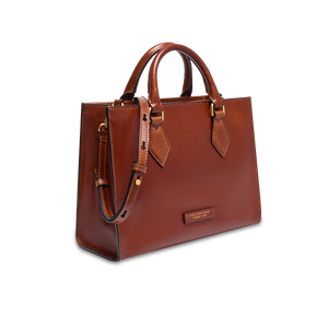 04100601 Borsa a mano in pelle con tracolla removibile