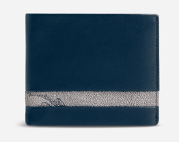 W146 Portafogli medio in pelle rifinito in tessuto Geo Dark