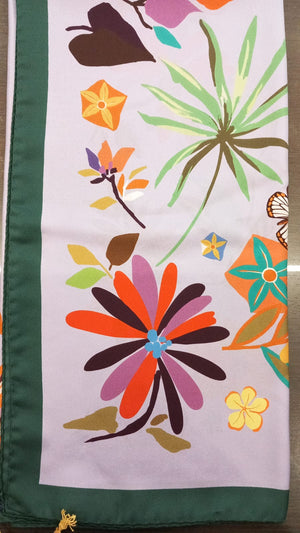 OK590 Foulard 90X90 fiori