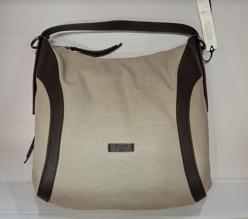 S243G BORSA CANVAS PELLE