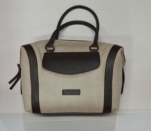 S244P BORSA CANVAS PELLE