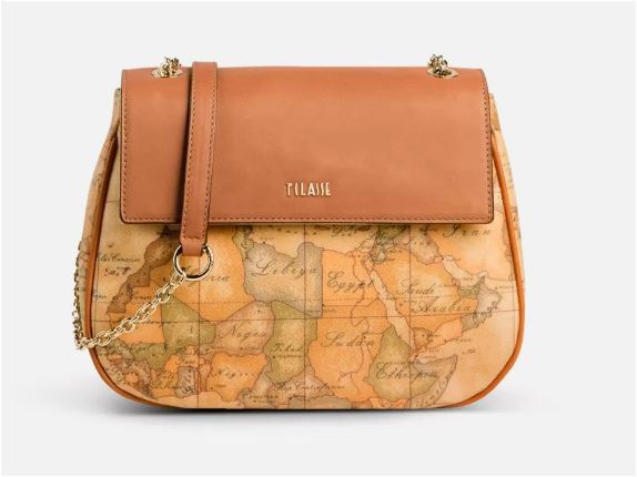 D096 Geo Classic Borsa mini con battente in pelle