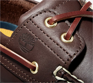 TB074035 SCARPA DA BARCA CLASSICA DA UOMO IN MARRONE SCURO